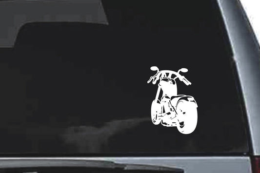 Picniva Chopper Motorcycle Sty8 Vinyl Car Window Decal, Approx 5 in