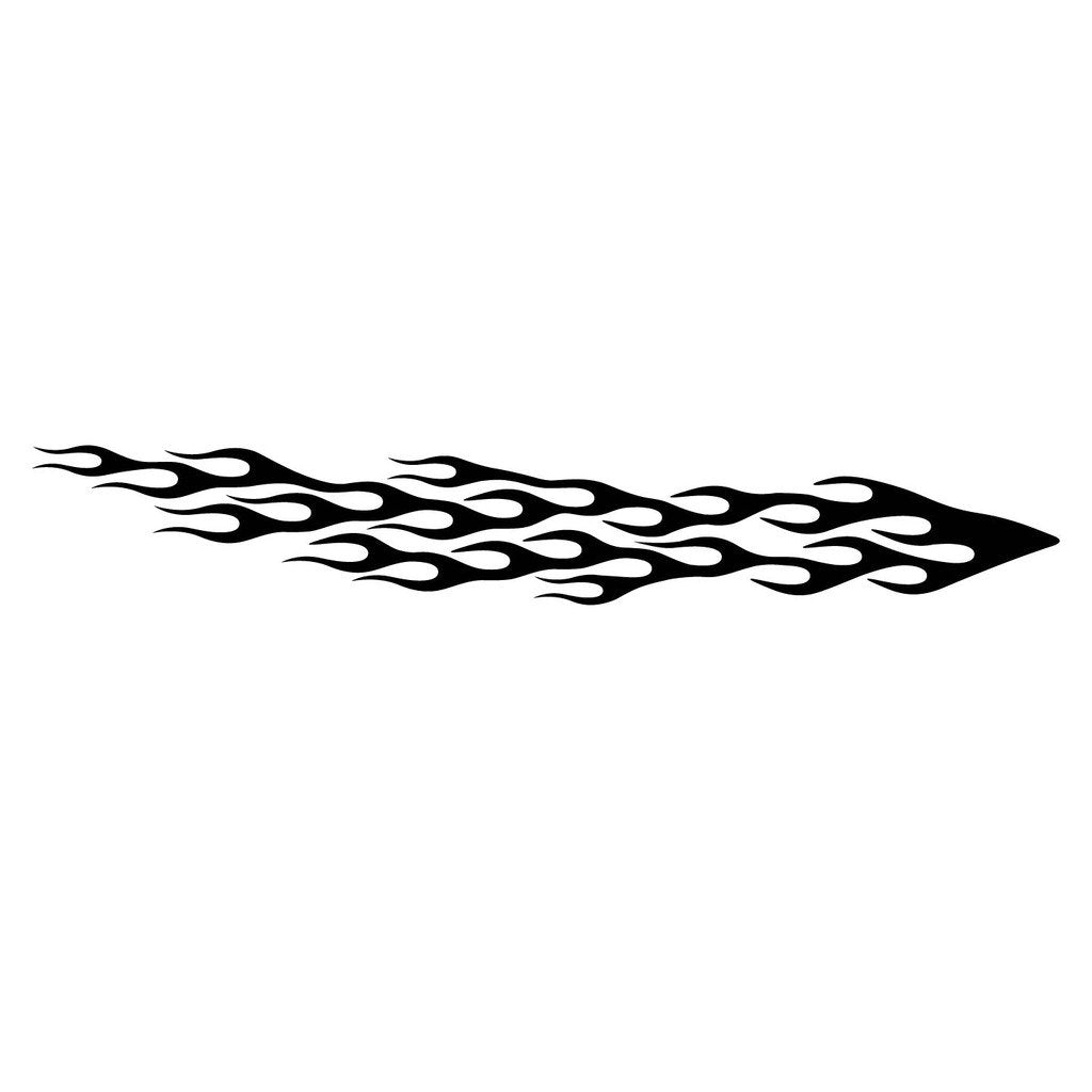 Picniva sty254 Racing Car Body Side Stripes Sticker Decal 2 Pcs