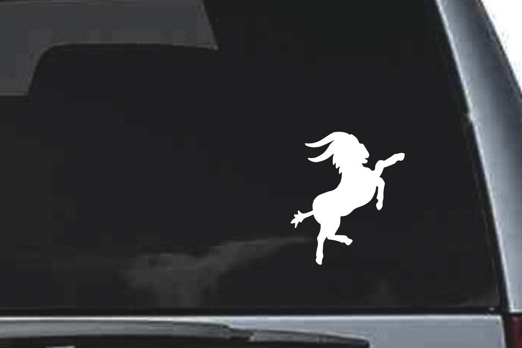 Picniva Capricorn Sty1 Vinyl Car Window Decal, Approx 5 in