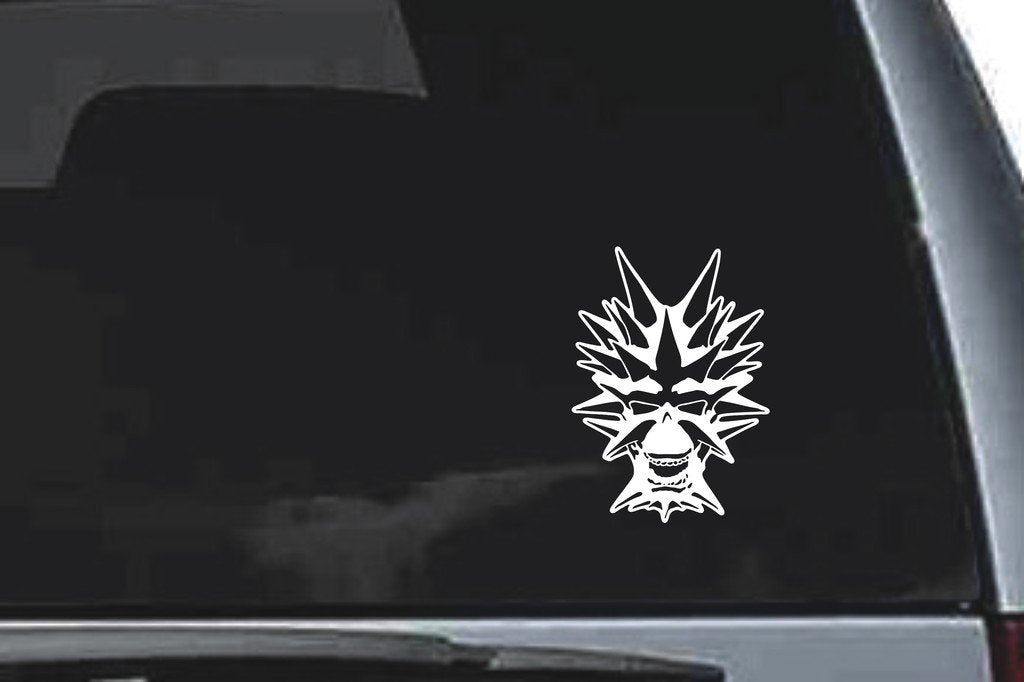 Picniva Skull Sty25 Vinyl Car Window Decal, Approx 5 in
