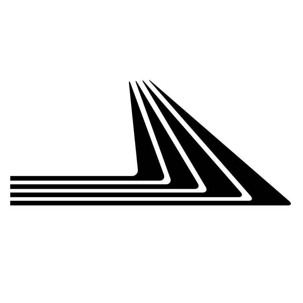 Picniva Style 11 Racing Side Stripe Vinyl Decals, 22 x 50 in, 2 Pc