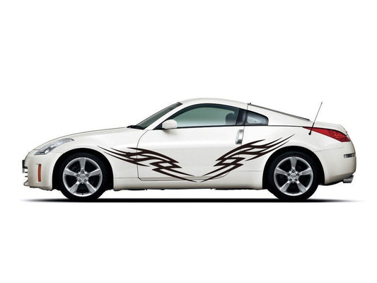 Picniva sty359 Racing Car Body Side Stripes Sticker Decal 2 Pcs