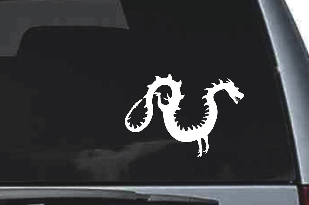 Picniva Orient Dragon Sty15 Vinyl Car Window Decal, Approx 5 in