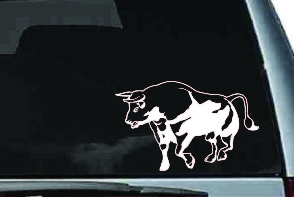 Picniva Bull Sty12 Vinyl Car Window Decal, Approx 5 in