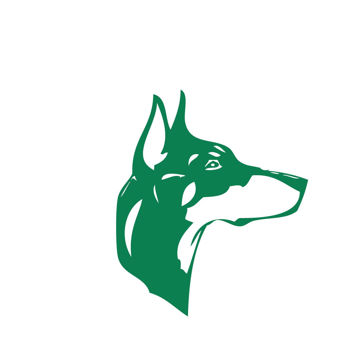 Decaltor Doberman Head Dog Vinyl Decal, 5 in, Multiple Colors