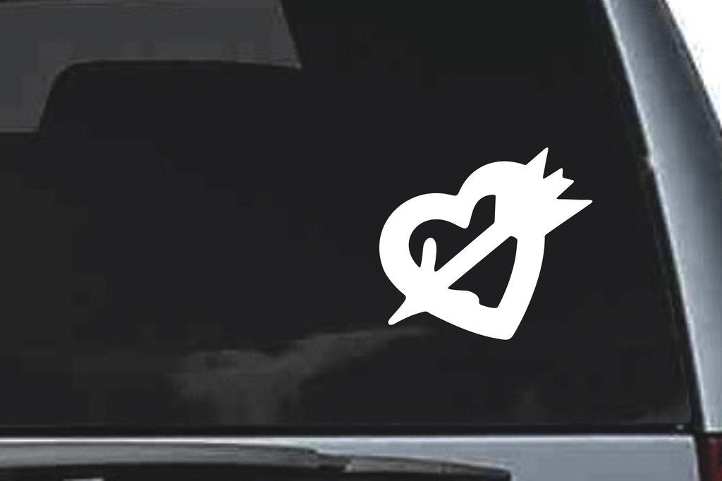 Picniva Heart Sty12 Vinyl Car Window Decal, Approx 5 in