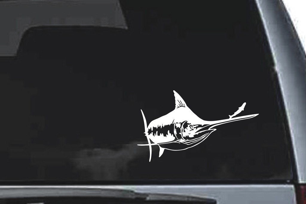 Picniva Marlin Sty19 Vinyl Car Window Decal, Approx 5 in