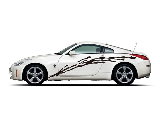 Picniva sty310 Racing Car Body Side Stripes Sticker Decal 2 Pcs