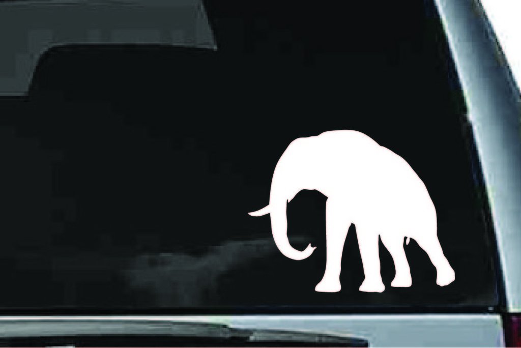 Picniva Elephant Sty13 Vinyl Car Window Decal, Approx 5 in