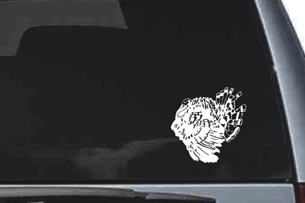 Picniva Turkey Sty2 Vinyl Car Window Decal, Approx 5 in