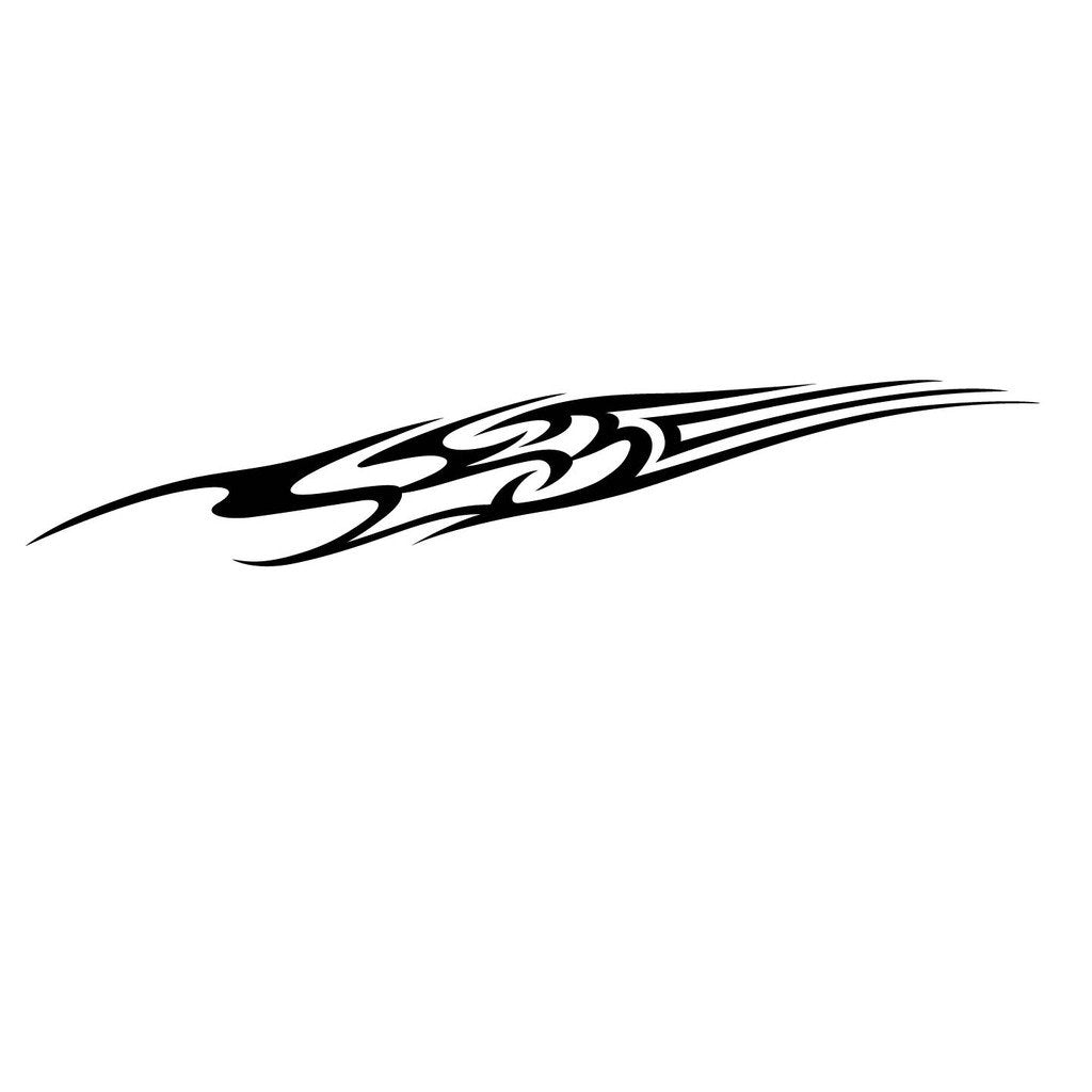 Picniva Style 304 Racing Side Stripe Vinyl Decals, 22 x 120 in, 2 Pc