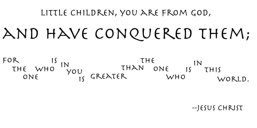 Picniva Jesus Christ Little Children Quote Vinyl Wall Decal, Removable