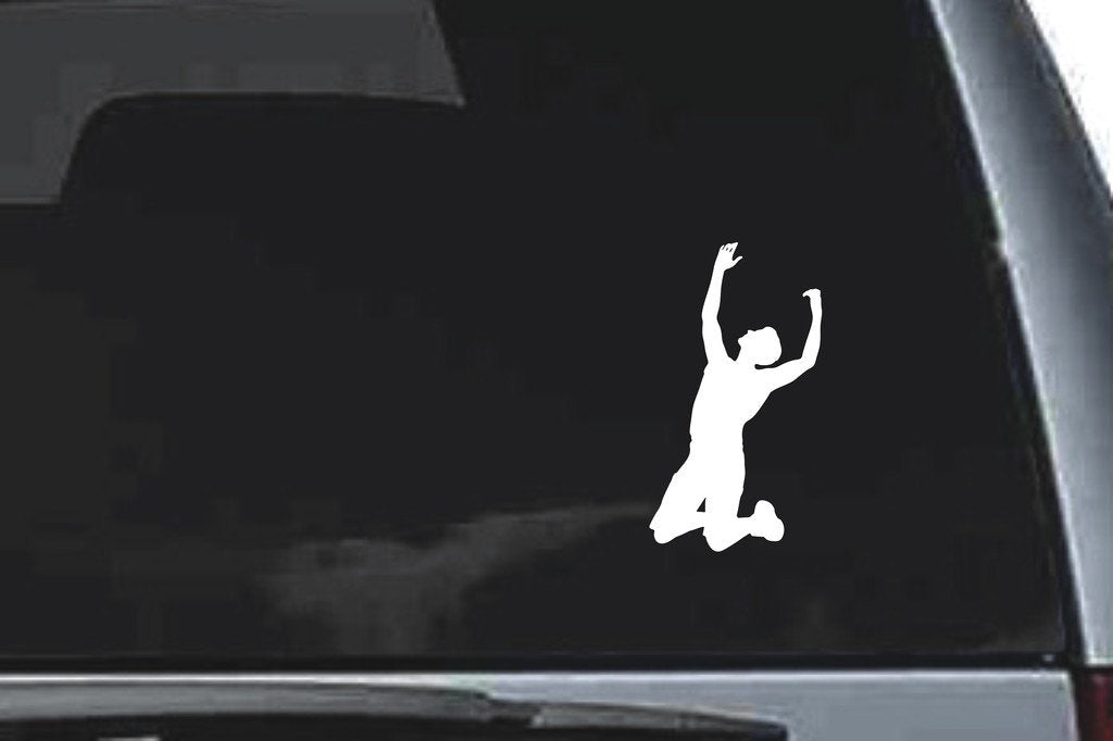 Picniva Kneeling Sty3 Vinyl Car Window Decal, Approx 5 in