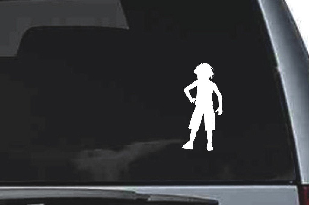 Picniva Boy Sty28 Vinyl Car Window Decal, Approx 5 in