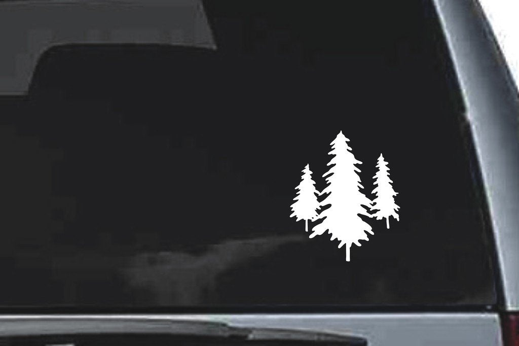 Picniva Tree Sty11 Vinyl Car Window Decal, Approx 5 in