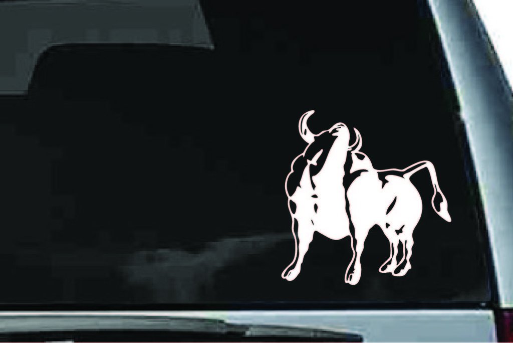 Picniva Bull Sty6 Vinyl Car Window Decal, Approx 5 in