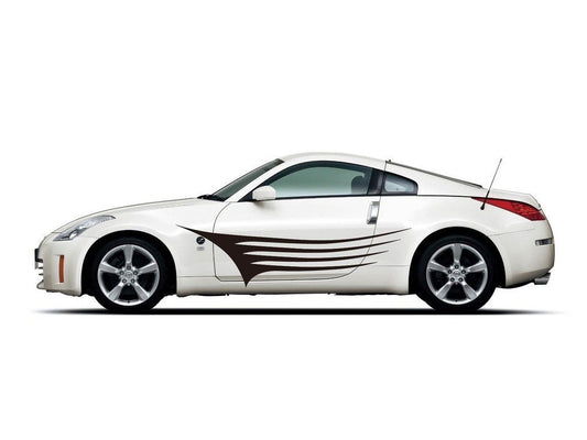 Picniva sty93 Racing Car Body Side Stripes Sticker Decal 2 Pcs