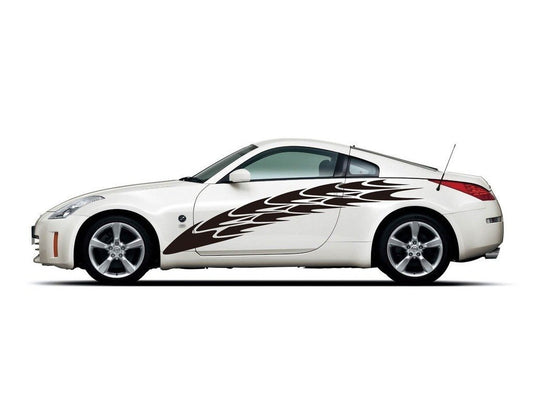 Picniva sty273 Racing Car Body Side Stripes Sticker Decal 2 Pcs