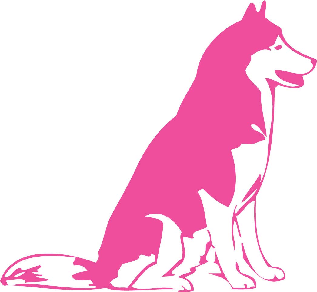 Decaltor Siberian Husky 5 in Vinyl Decal for Laptop Bumper Wall
