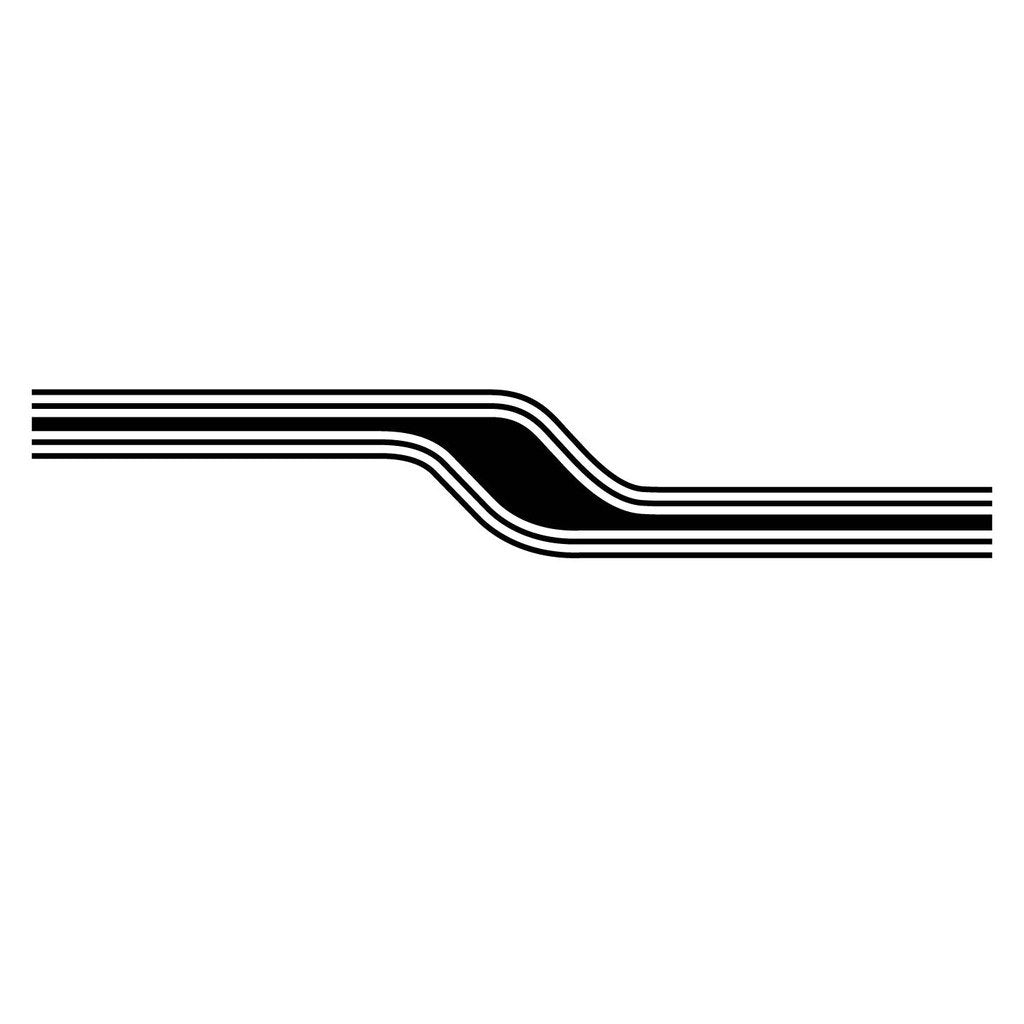 Picniva sty532Car Body Side Stripes Vinyl Graphics Sticker Decals 2 Pcs