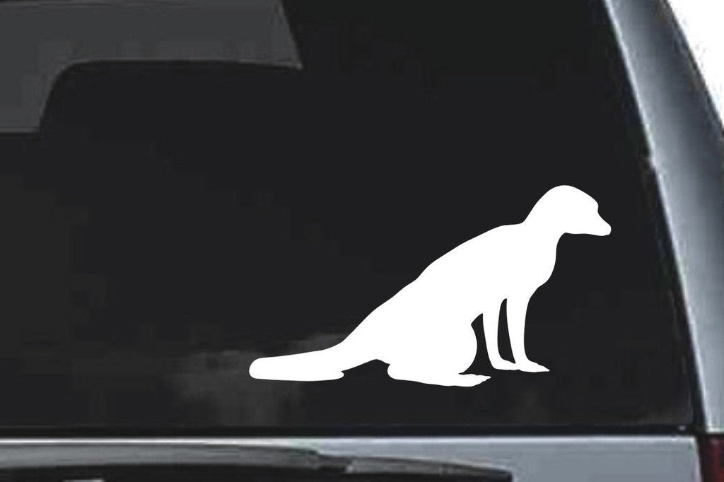 Picniva Meerkat Sty10 Vinyl Car Window Decal, Approx 5 in