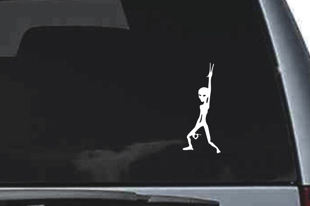Picniva Alien Sty18a Vinyl Car Window Decal, Approx 5 in