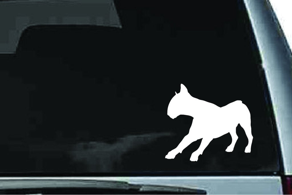 Picniva Bull Terrier Dog Sty8 Vinyl Car Window Decal, Approx 5 in
