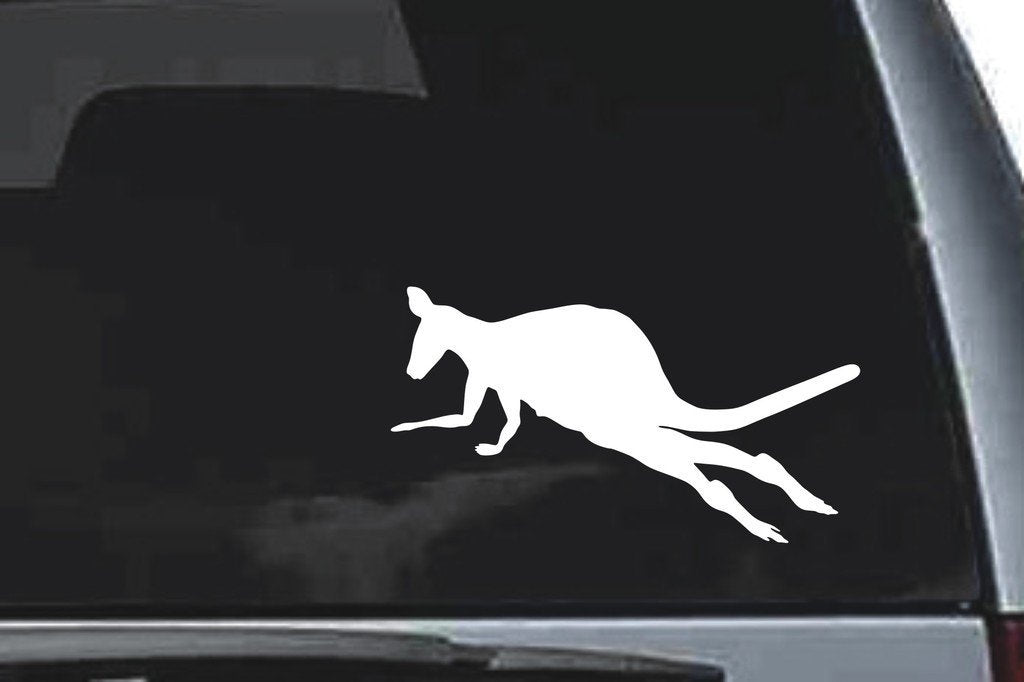 Picniva Kangaroo Sty4 Vinyl Car Window Decal, Approx 5 in