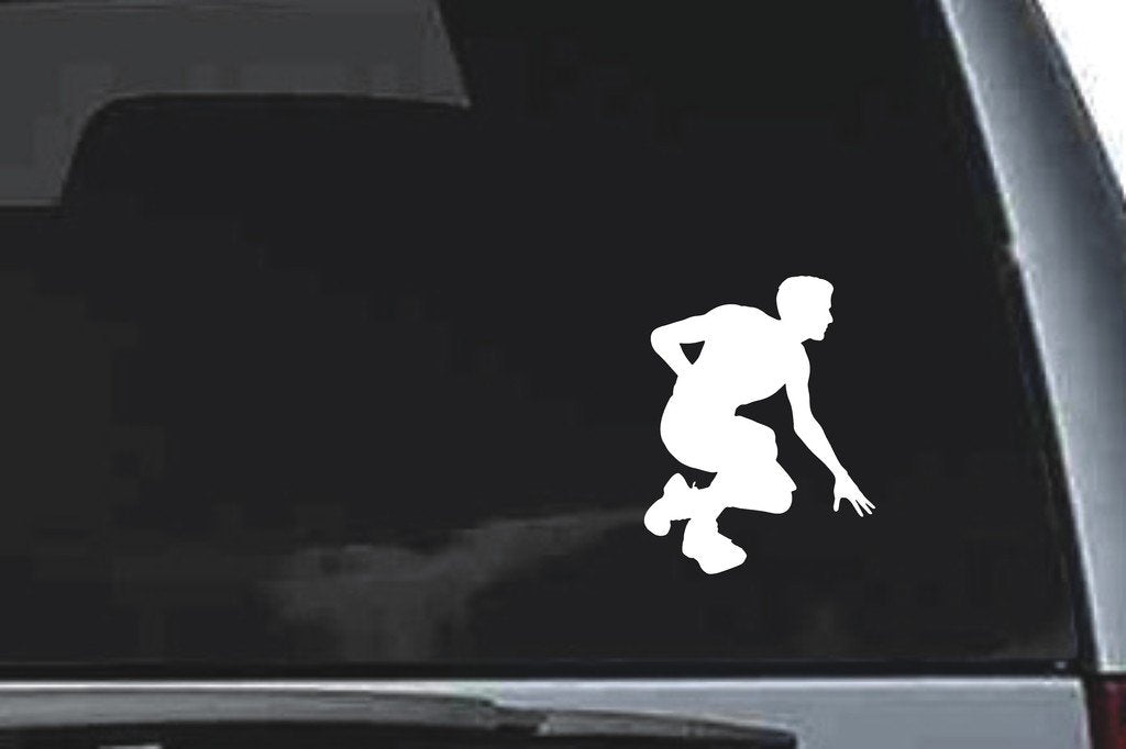 Picniva Crouching Sty1 Vinyl Car Window Decal, Approx 5 in