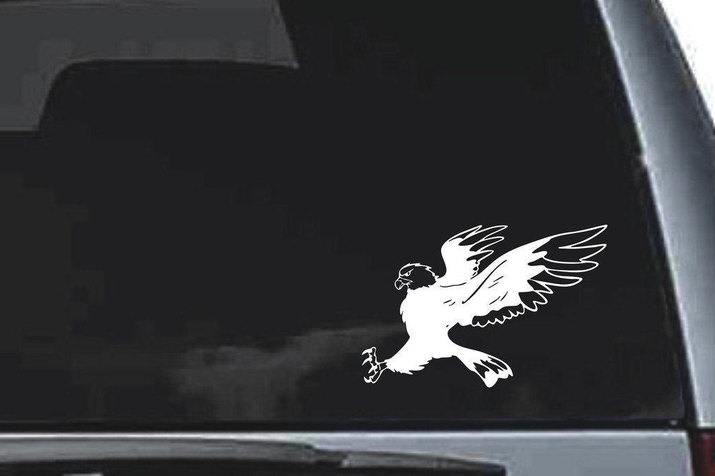 Picniva Eagle Sty4 Vinyl Car Window Decal, Approx 5 in