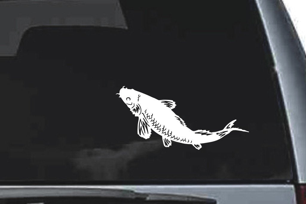 Picniva Carp Sty01 Vinyl Car Window Decal, Approx 5 in