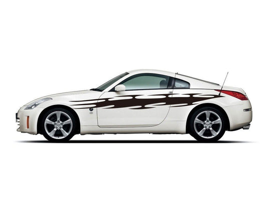 Picniva sty313 Racing Car Body Side Stripes Sticker Decal 2 Pcs