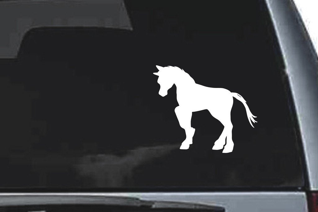 Picniva Pony Sty8a Vinyl Car Window Decal, Approx 5 in
