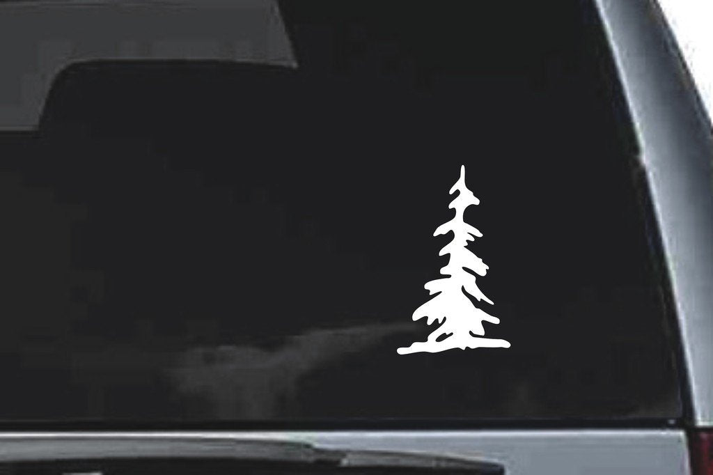 Picniva Tree Sty333 Vinyl Car Window Decal, Approx 5 in
