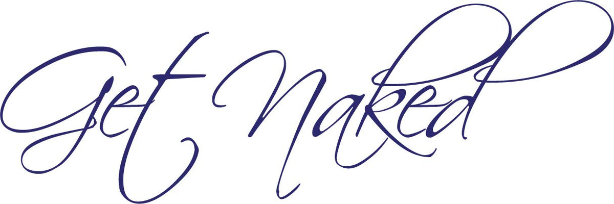 Picniva Get Naked Vinyl Bathroom Wall Decal, Purple, 10 x 34 in