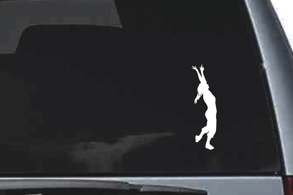 Picniva Jumping Sty2 Vinyl Car Window Decal, Approx 5 in