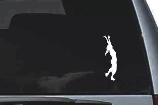 Picniva Jumping Sty2 Vinyl Car Window Decal, Approx 5 in