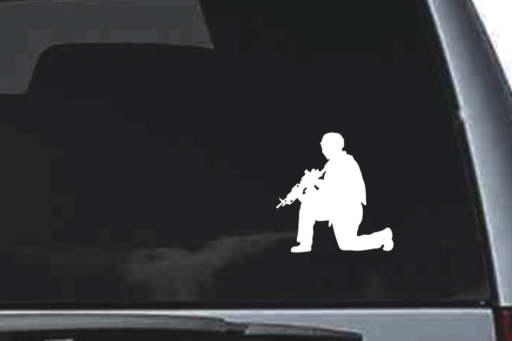 Picniva Soldier Sty7 Vinyl Car Window Decal, Approx 5 in