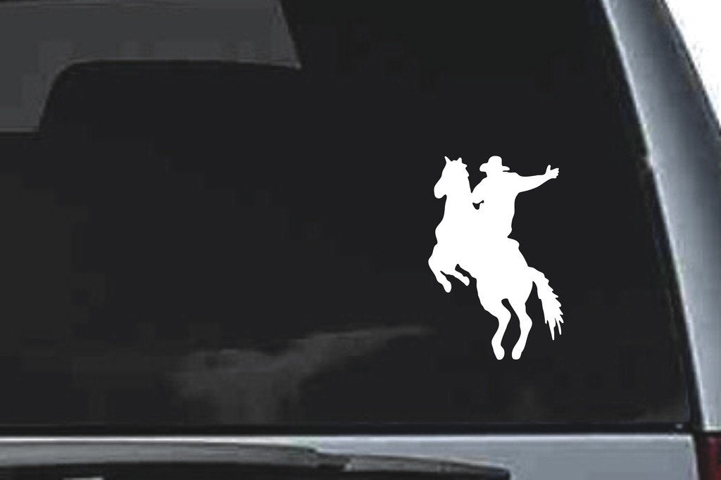 Picniva Horse Rider Sty14 Vinyl Car Window Decal, Approx 5 in