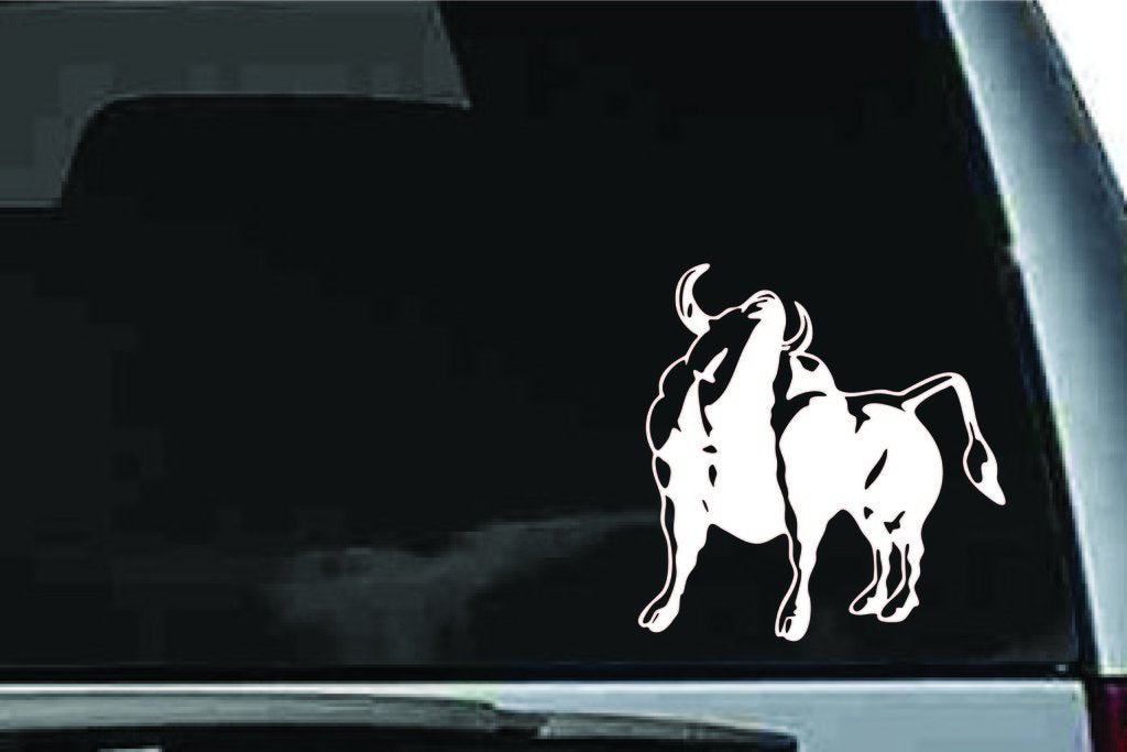 Picniva Bull Sty6 Vinyl Car Window Decal, Approx 5 in