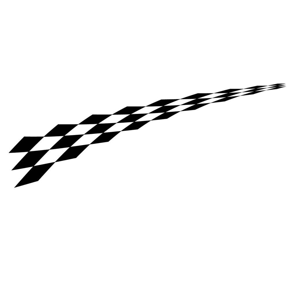 Picniva sty323 Racing Car Body Side Stripes Sticker Decal 2 Pcs