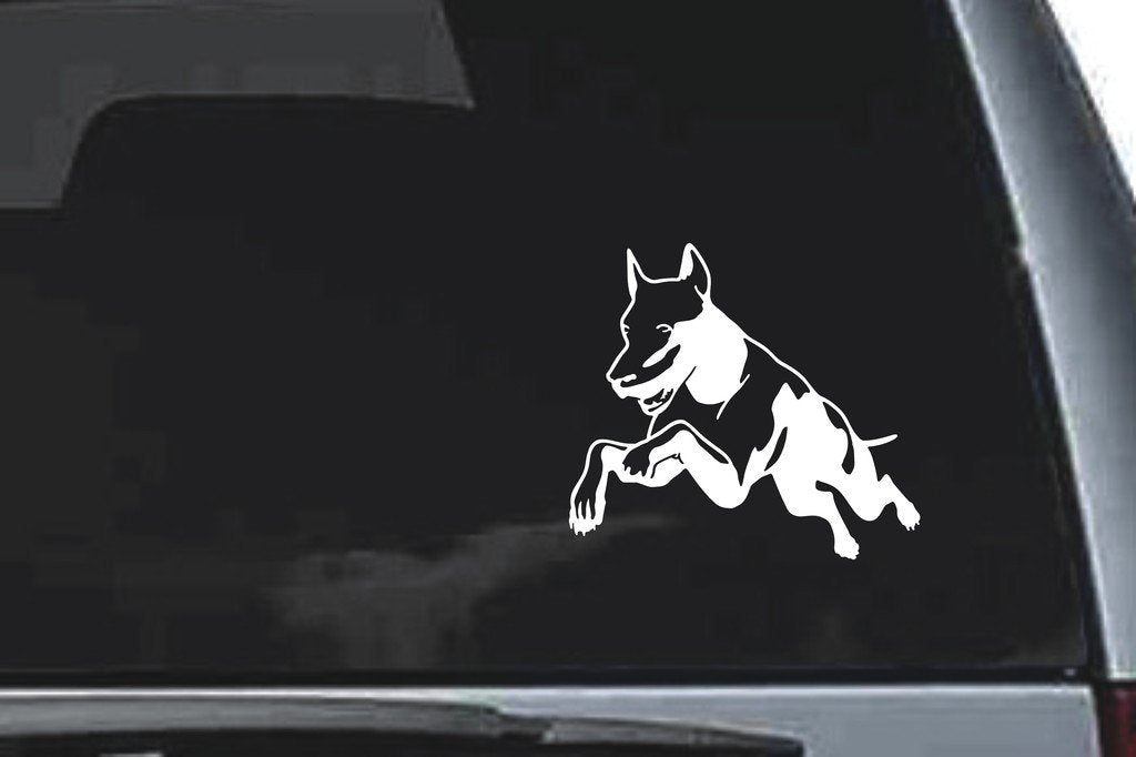 Picniva Doberman Dog Sty10 Vinyl Car Window Decal, Approx 5 in