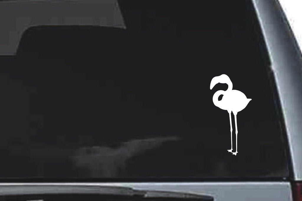 Picniva Flamingo Sty2a Vinyl Car Window Decal, Approx 5 in