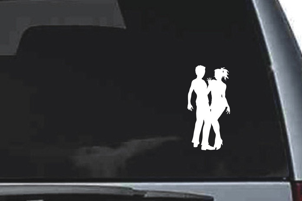 Picniva Dancing Sty70 Vinyl Car Window Decal, Approx 5 in