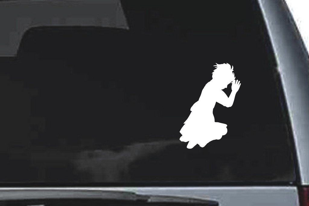 Picniva Girl Sty53 Vinyl Car Window Decal, Approx 5 in