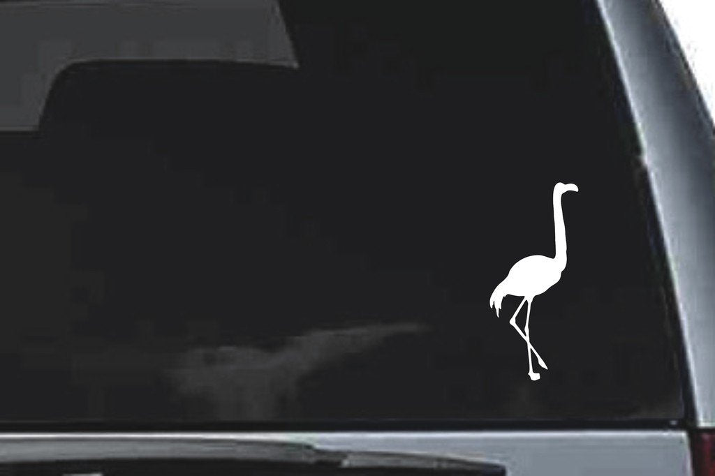 Picniva Flamingo Sty7 Vinyl Car Window Decal, Approx 5 in