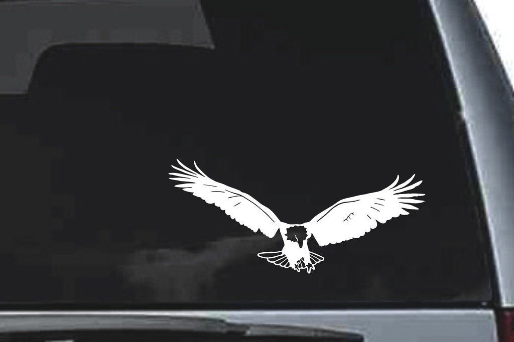 Picniva Eagle Sty9 Vinyl Car Window Decal, Approx 5 in