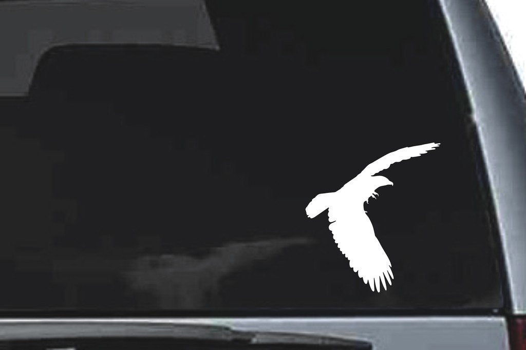 Picniva Bald Eagle Sty3 Vinyl Car Window Decal, Approx 5 in