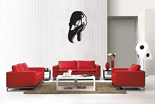 Picniva Matte Black Eagle Skull Style 1 Vinyl Wall Decal Western Rustic
