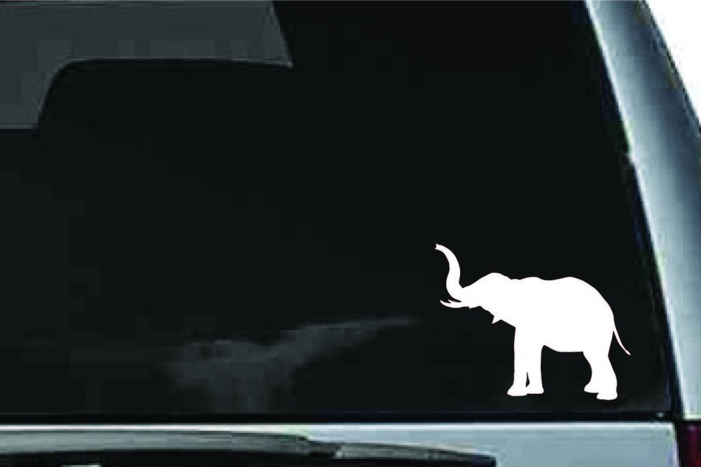 Picniva Elephant Sty17 Vinyl Car Window Decal, Approx 5 in